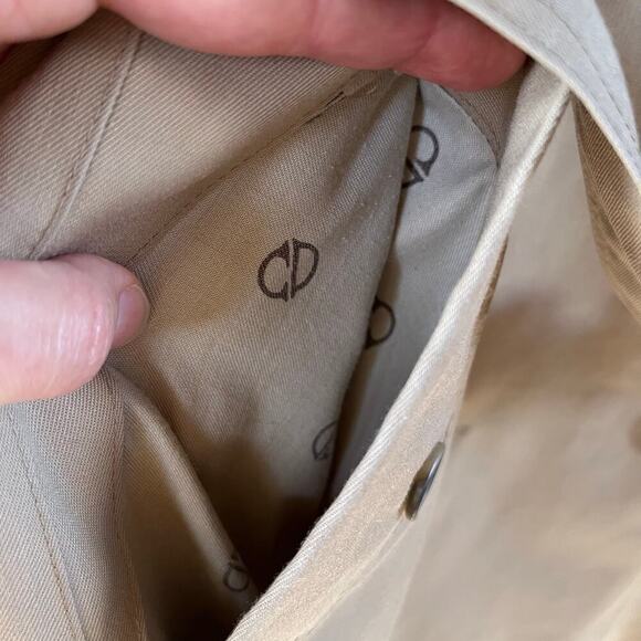 Christian Dior Men's Vintage Tan Classic Trench Coat Size 40R - Picture 5 of 12